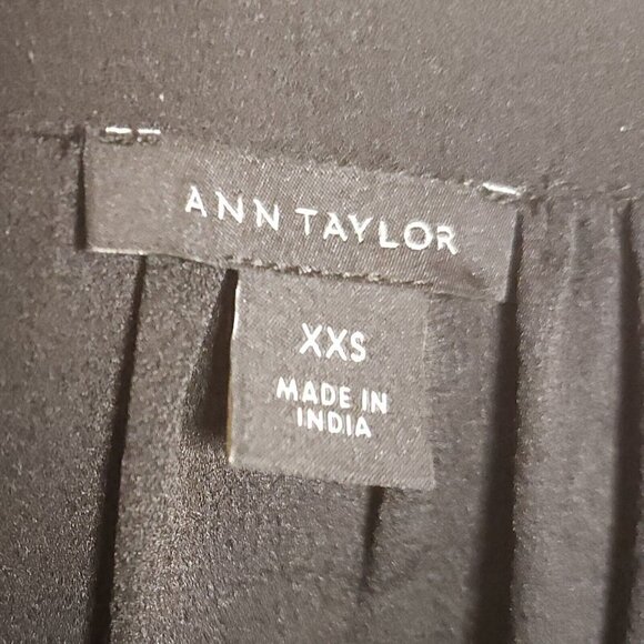 Ann Taylor Womens Black Semi Sheer Pullover Cutout Blouse XXS - Picture 5 of 6